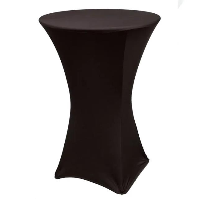Rental store for LINEN, 30  RD SPANDEX TABLECOVER - BLACK in Santa Rosa CA